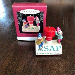 Hallmark Ornament Elf Stamp vintage 1994